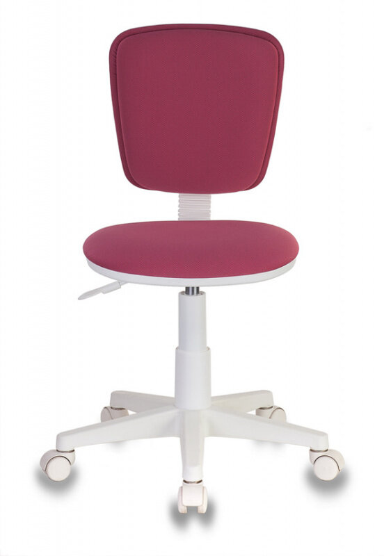 Кресло детское бюрократ CH-W204NX, на колесиках, ткань, розовый [ch-w204nx/26-31]