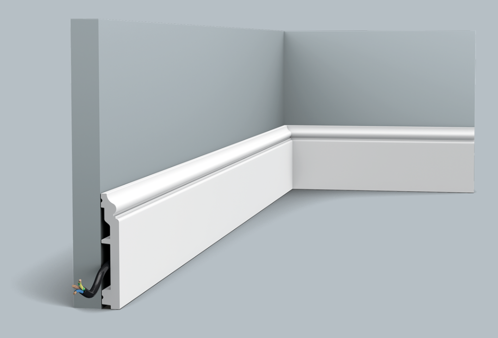 Плинтус Orac Decor SX173 CONTOUR, белый
