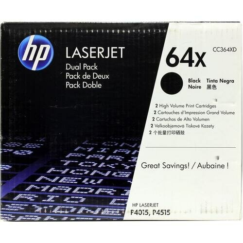 Комплект оригинальных картриджей Hp Dual Pack CC364X (№64X) экономичный