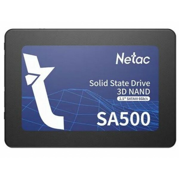 Накопитель SSD 2.5 Netac 1.0Tb SA500 Series .NT01SA500-1T0-S3X. Retail (SATA3. up to 530/475MBs. 3D NAND. 480TBW. 7mm)