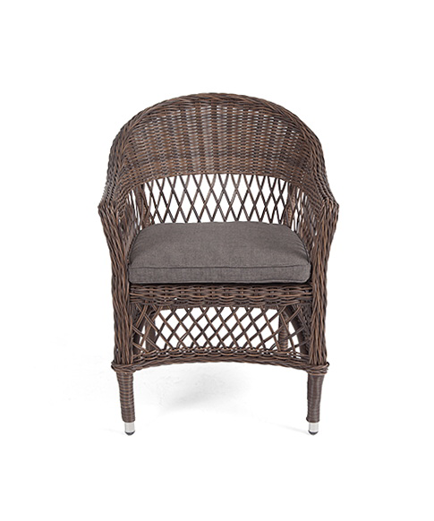 "Сицилия" плетеный стул из искусственного ротанга, коричневый - фотография № 1