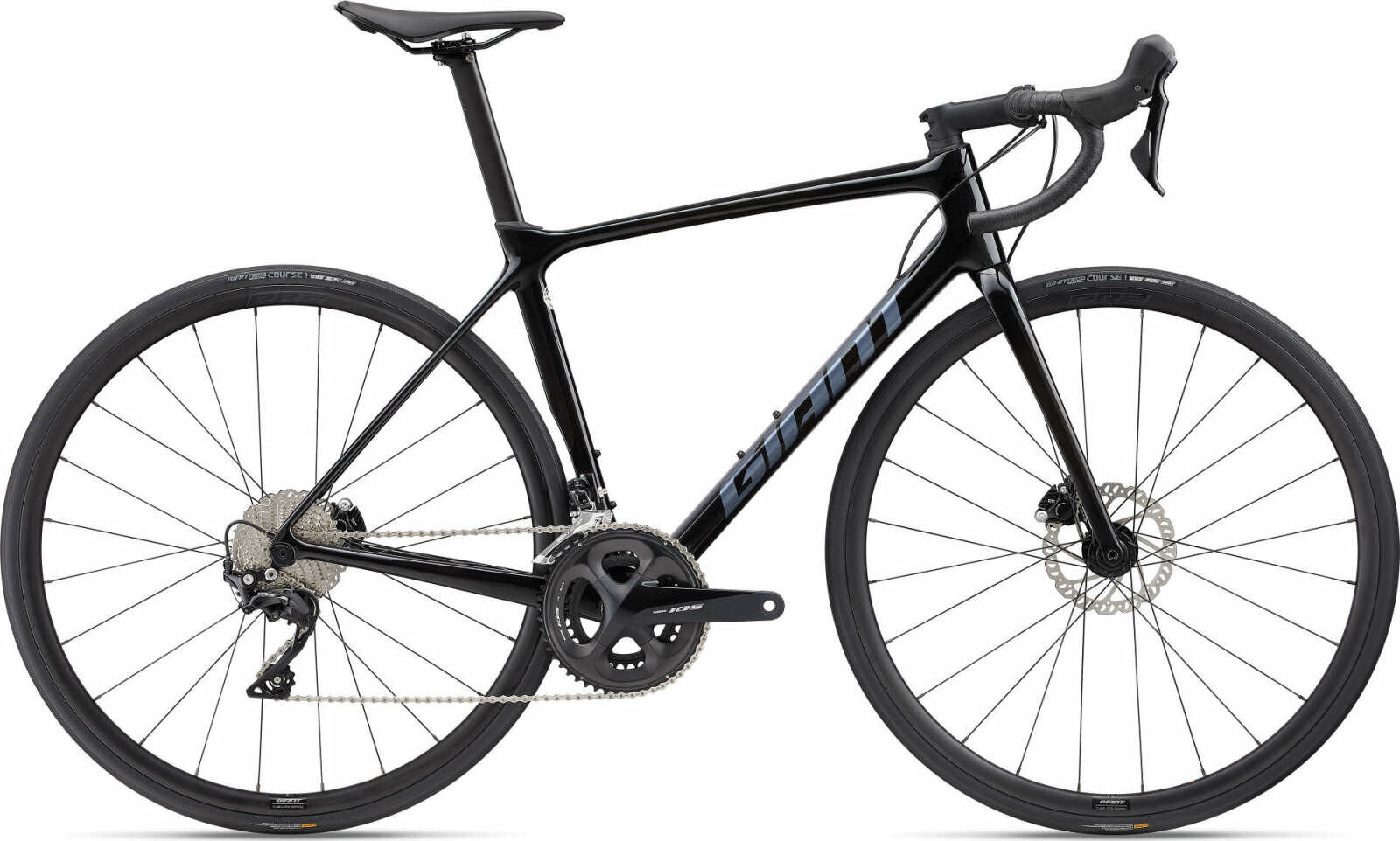 Шоссейный велосипед Giant TCR Advanced Disc 2 Pro Compact (2022) 50 см" Черно-серый (167-177 см)