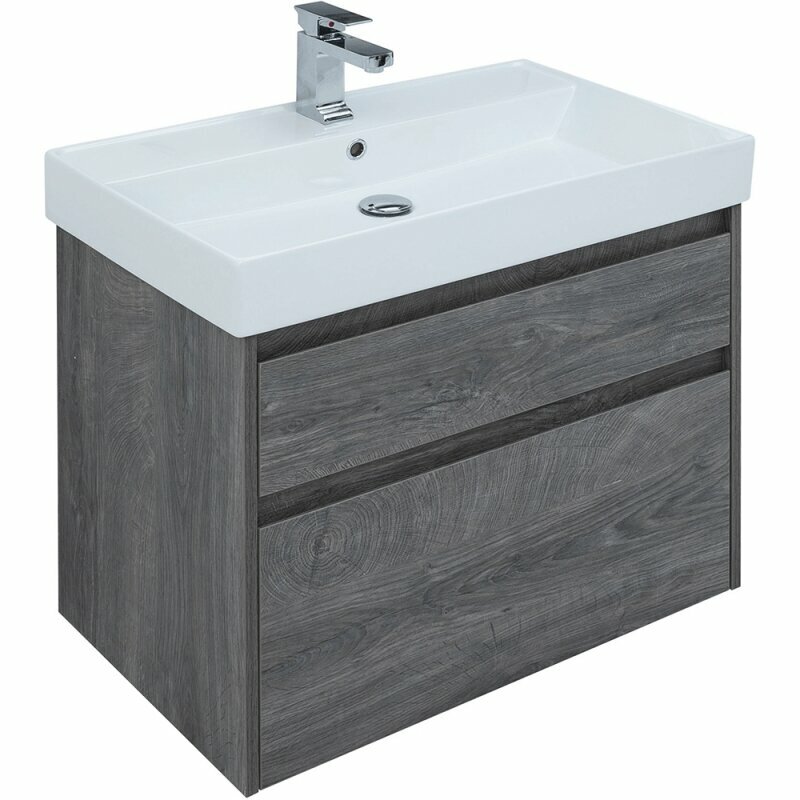 Комплект мебели для ванной Aquanet Nova Lite 60 242920 подвесной Дуб рошелье - фотография № 5