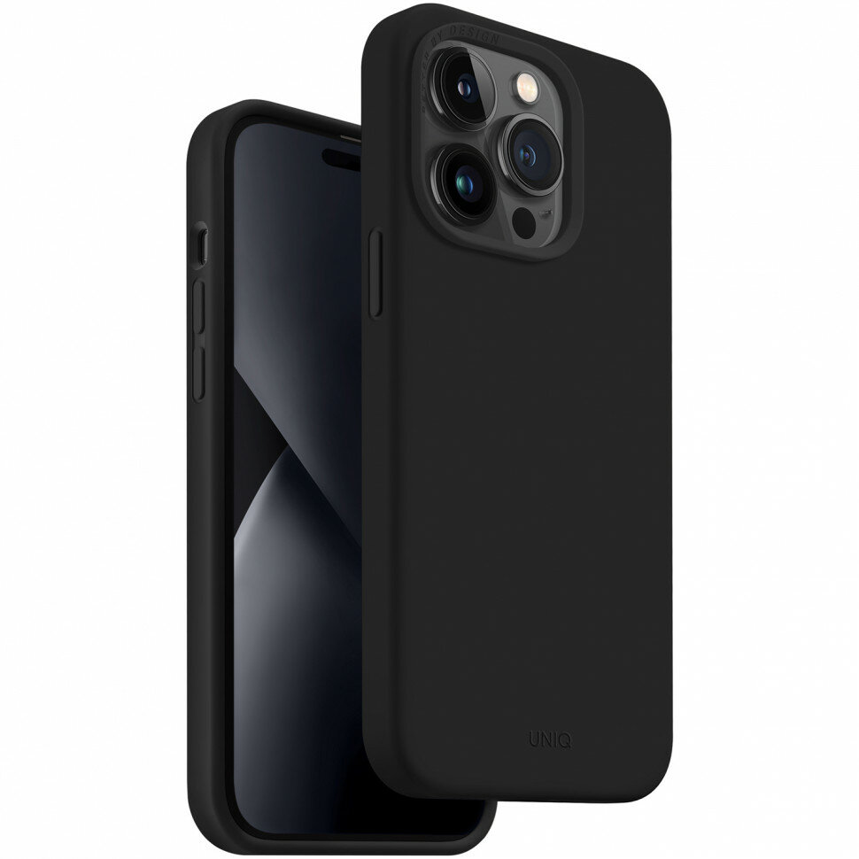 Чехол Uniq LINO для iPhone 14 Pro Max Чёрный (Black)