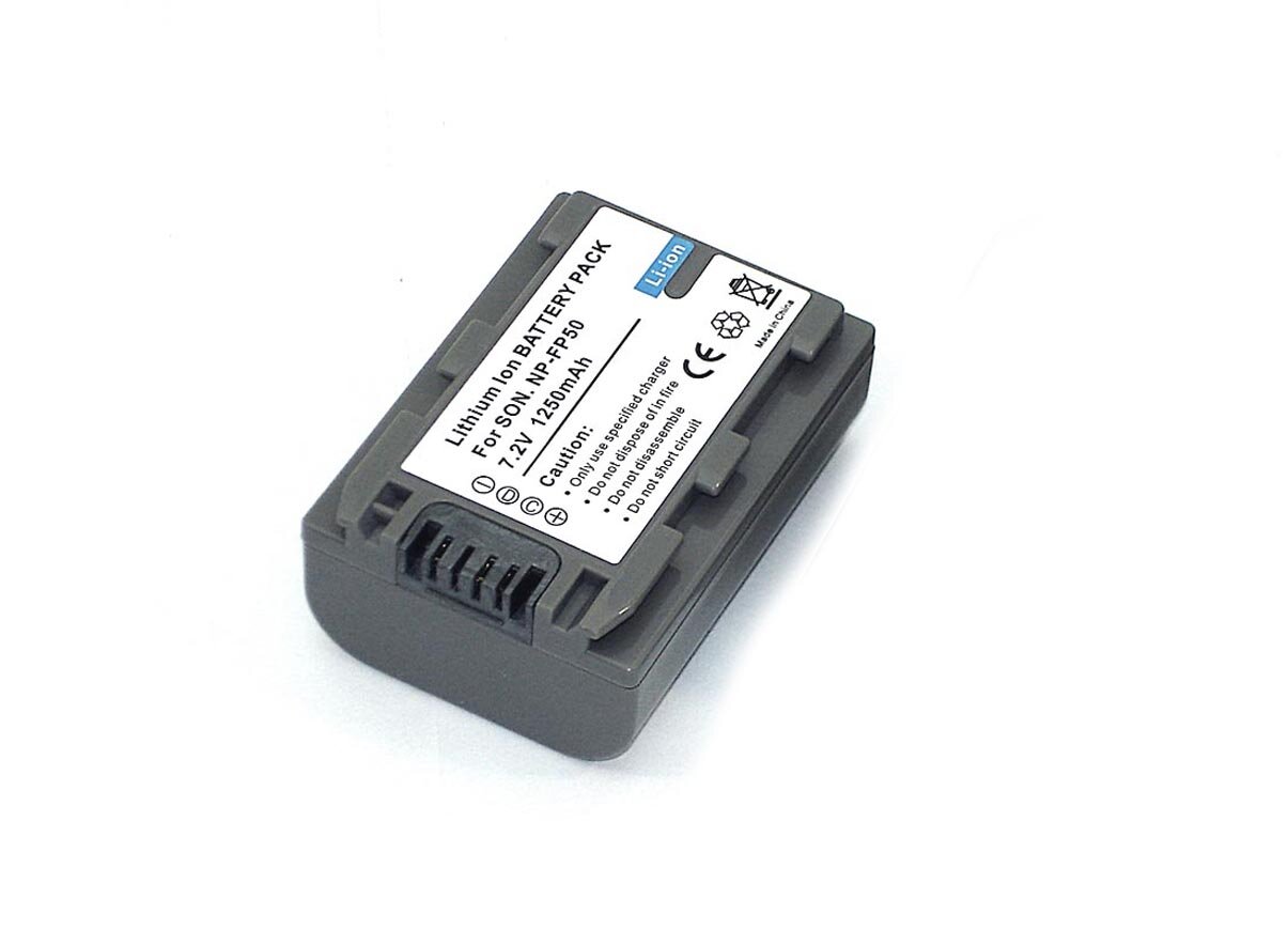 Аккумуляторная батарея для видеокамеры Sony DCR-DVD (NP-FP50) 72V 1250mAh