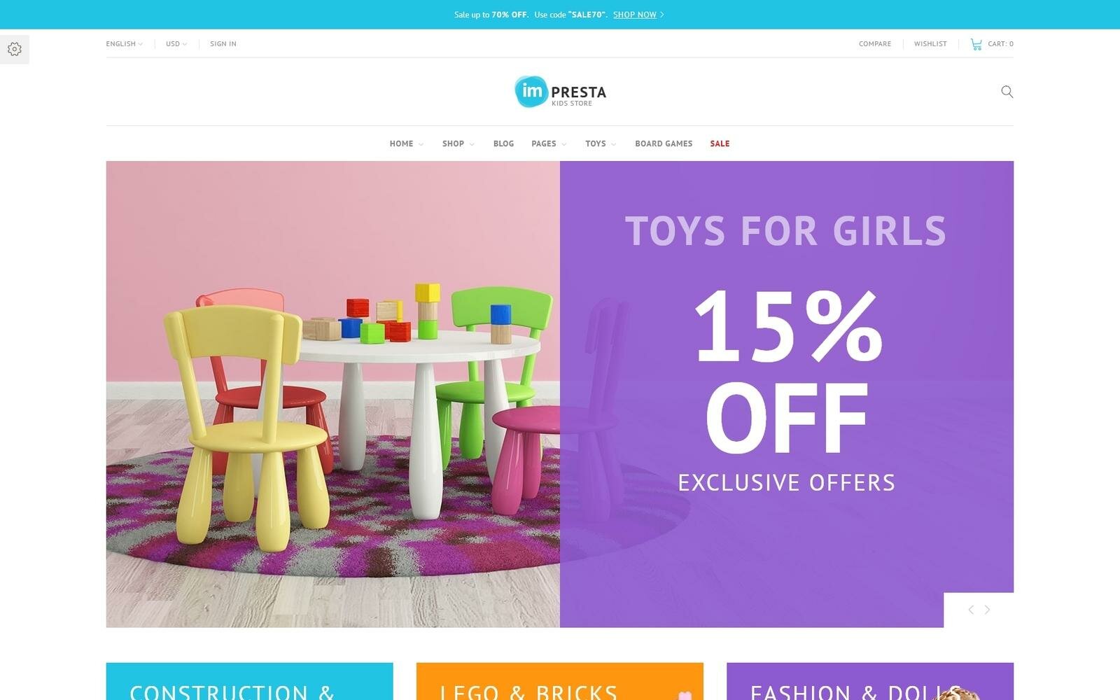 Impresta - Kids Store Тема PrestaShop