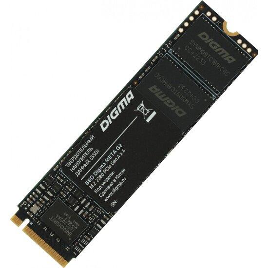 Накопитель SSD DIGMA Meta G2 512Gb PCI-E 4.0 x4 M.2 (DGSM4512GG23T)