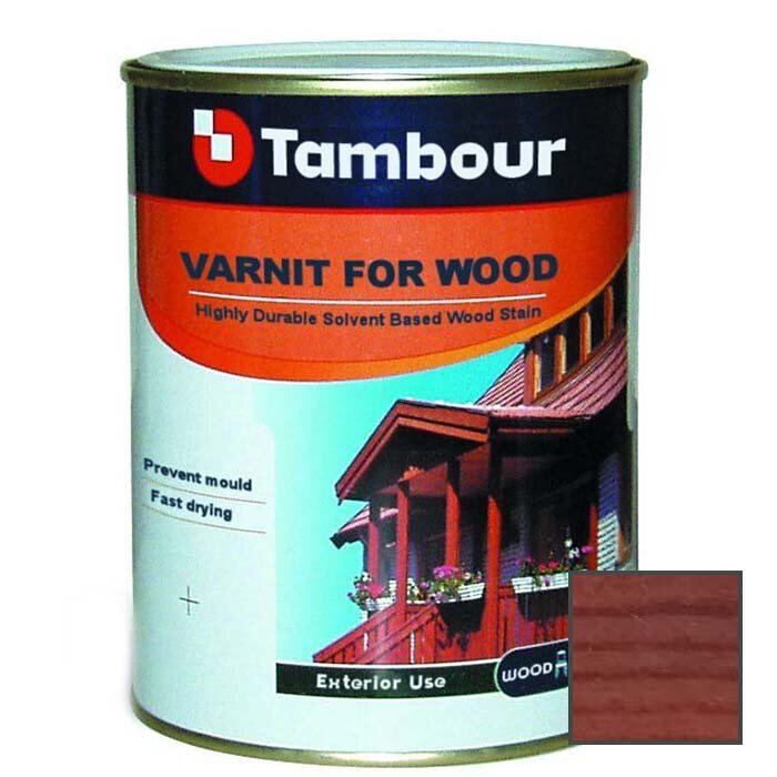фото Tambour Varnit For Wood Лак для дерева шелковисто-матовый палисандр (485-030) 0,75 кг