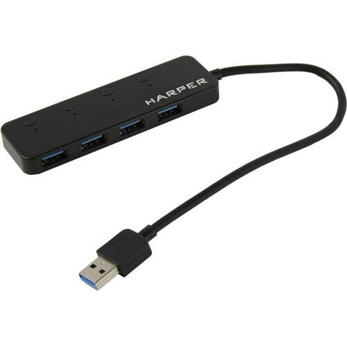 USB-концентратор HARPER HUB-04MB Black