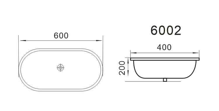 Раковина в ванную Oliveeka 6002 полувстраиваемая 600-400 белая - фотография № 3