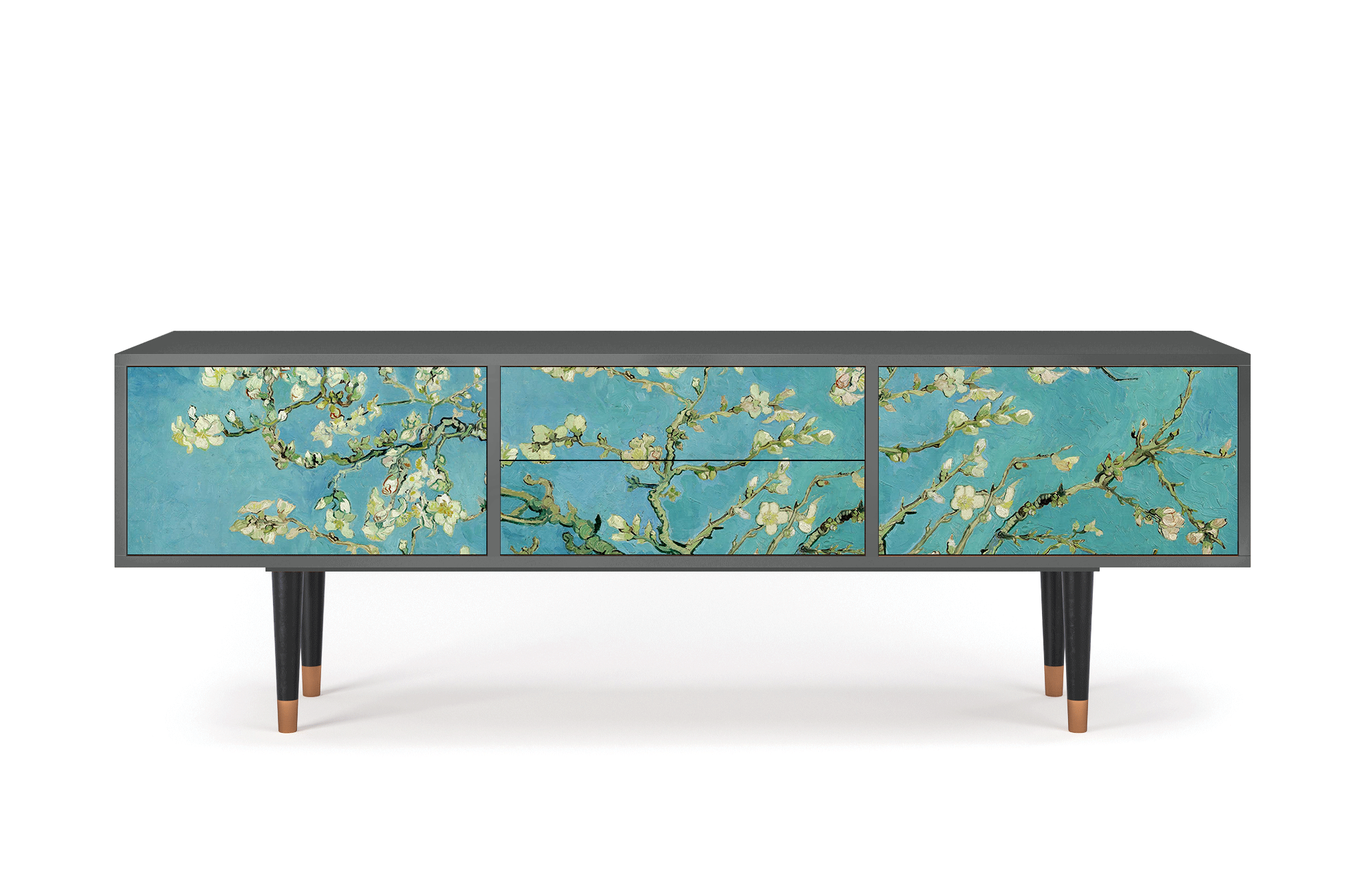 ТВ-Тумба - STORYZ - T4 Almond Blossom by Van Gogh, 170 x 59 x 48 см, Антрацит - фотография № 2