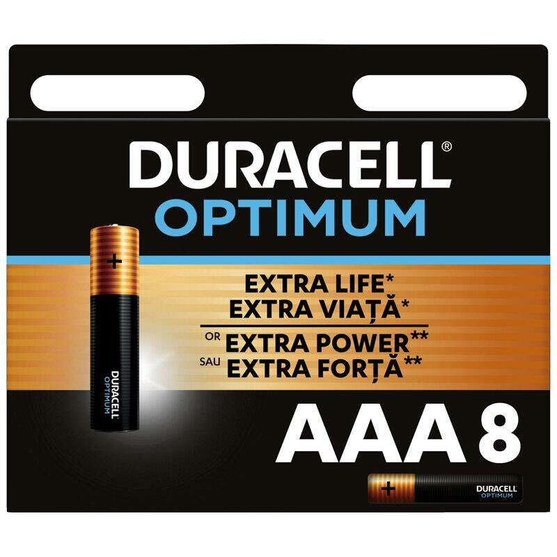 Duracell AAA LR03 Alkaline Optimum MX2400 BL8 , 8шт.