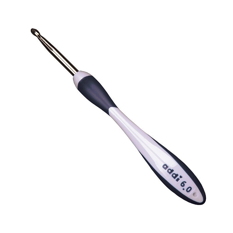 Крючок вязальный ADDI эргономичная пластиковая ручка addiSwing Maxi №6, 16 см (ADDI.141-7/6-17)