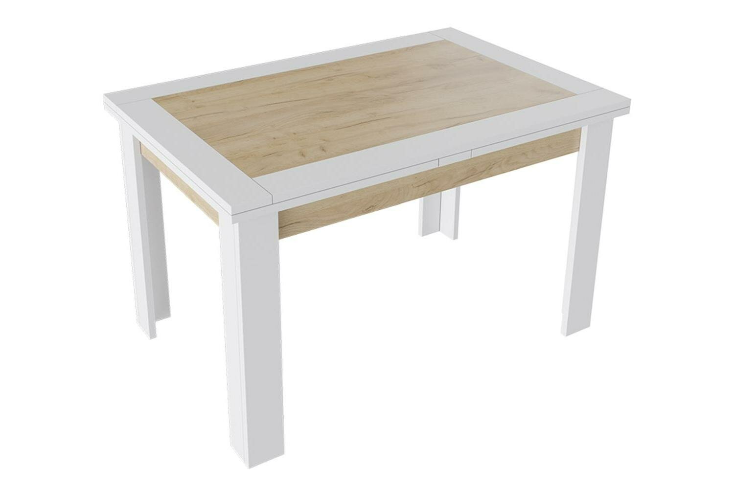 Кухонный стол раздвижной ТриЯ Хьюстон тип 4 120(230)х739х79 см цвет белый дуб крафт золотой