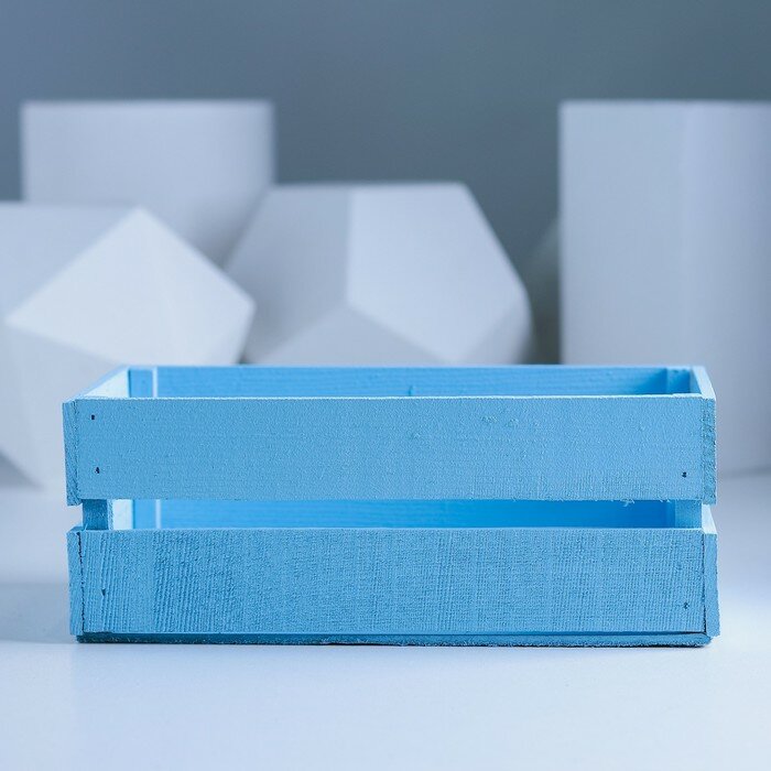 Ящик реечный нежно-голубой, 23.5 х 11.5 х 9 см - фотография № 3