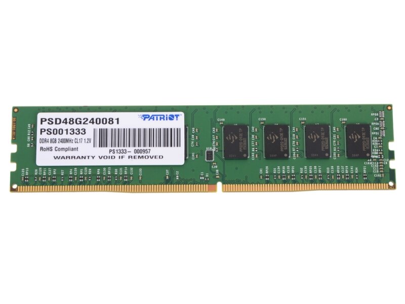 Оперативная память Patriot Memory DDR4 8Gb 2400MHz (PSD48G240081)