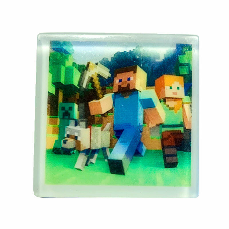 фото Мыло ручной работы Майнкрафт Стив с киркой Minecraft (квадрат)