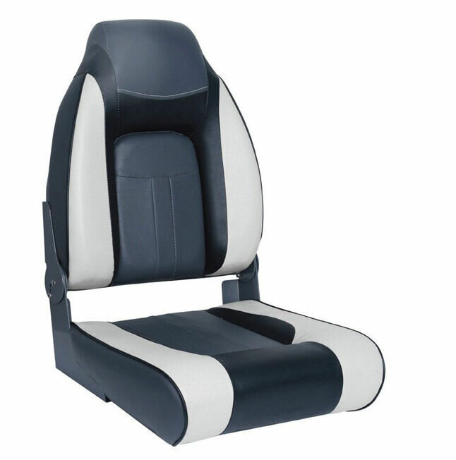 Кресло складное мягкое Premium Designer High Back Seat, серый/чёрный, # 11208012 - фотография № 1