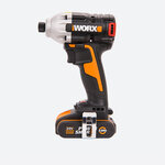 Гайковерт аккумуляторный WORX 1/4' WX261, 20В, 2,0Ач x2, Б/Щ, кейс - изображение