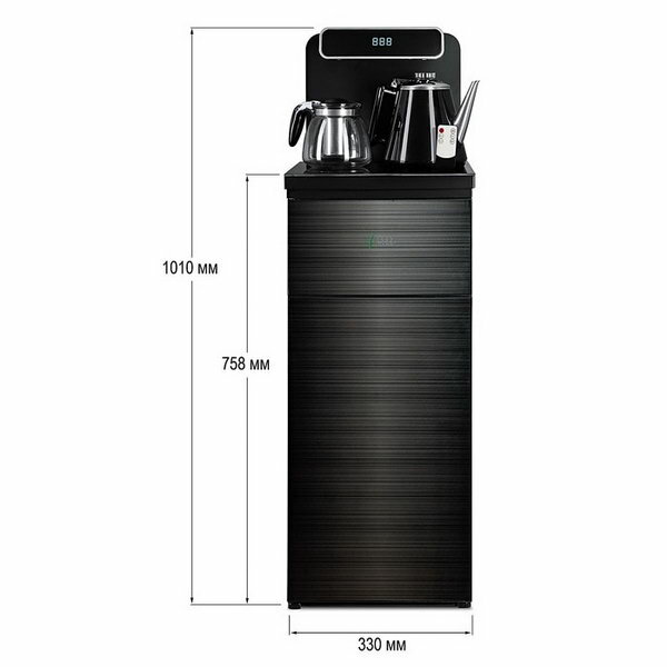 Кулер с чайным столиком TB10-LNR, только нагрев, 1000 Вт, чёрный - фотография № 15