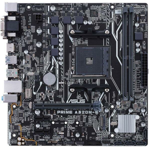 Материнская плата ASUS PRIME A320M-E Socket AM4 AMD A320 2xDDR4 1xPCI-E 16x 2xPCI-E 1x 4 mATX Retail