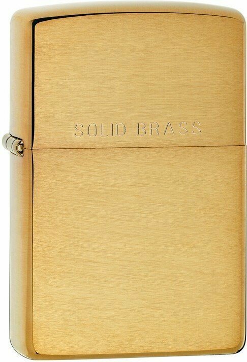 Зажигалка ZIPPO с покрытием Brushed Brass латунь/сталь золотистая матовая 38x13x57 мм