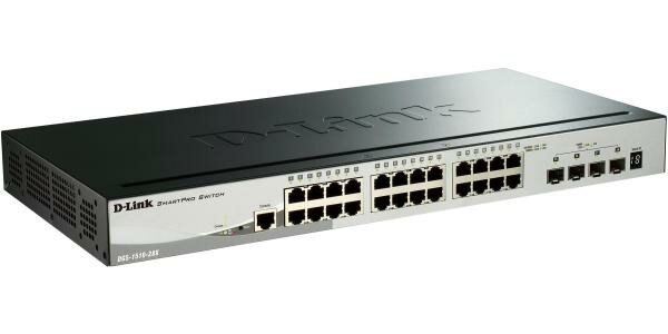 Коммутатор D-LINK DGS-1510-28X/A1A стекируемый 24 порта 10/100/1000Mbps 4хSFP+