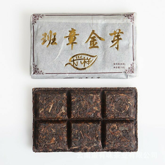 Китайский выдержанный чай "Шу Пуэр. Ban zhang", 50 г, 2012 г, Юньнань - фотография № 1