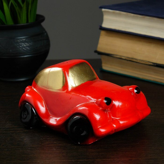 фото Копилка "Машина" красная, 13х8см