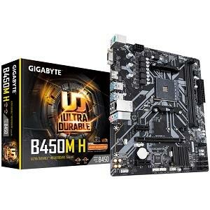 GIGABYTE М.пл. GIGABYTE B450M H (Socket AM4/AMD B450/2xDDR4/PCI-Ex16/2xPCI-Ex1/M.2/SB7.1/GLAN/DVI/HDMI/mATX) RET #B450M H