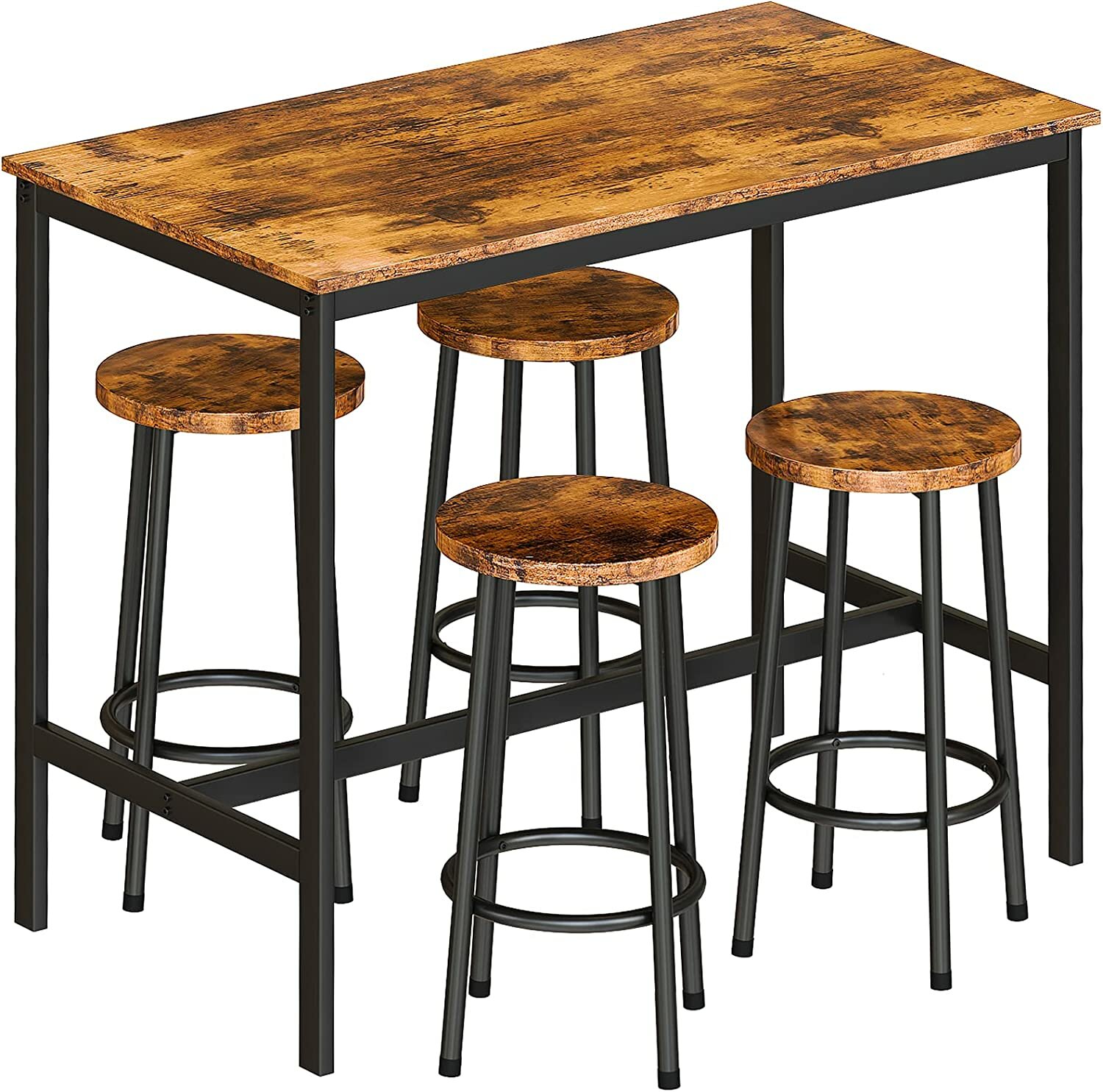 Комплект обеденной мебели стол и 4 стула в стиле Лофт Эмили - фотография № 2