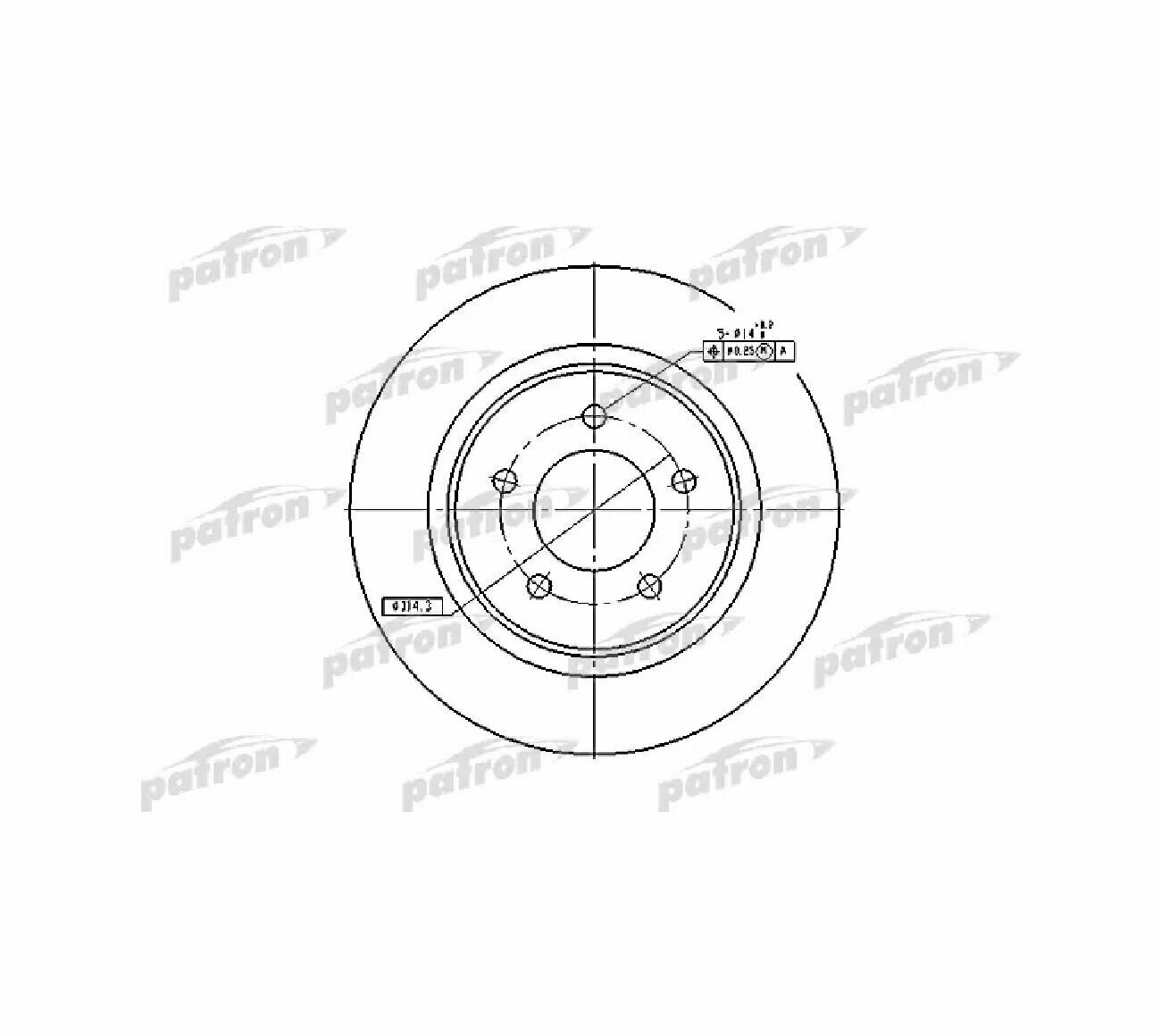 Диск тормозной передн CHRYSLER: 300M 98-04 Concord 98-04 LHS 98-02DODGE: Intrepid 98-04 - обод 16-17