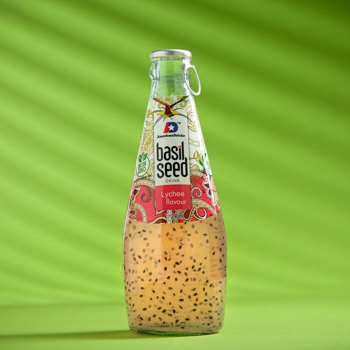Напиток безалкогольный Basil Seed "Фантастический личи" 290 мл. с/б - фотография № 1