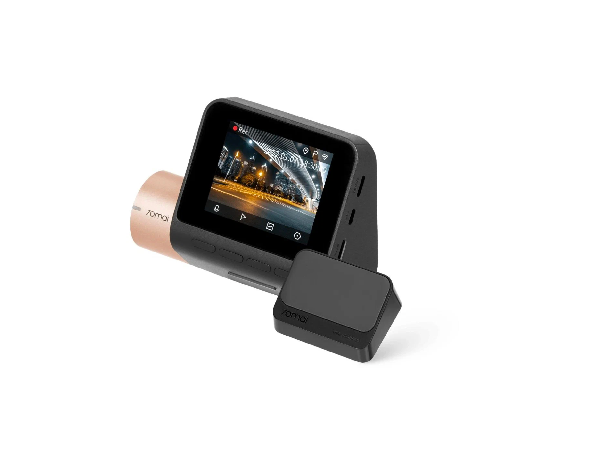 Видеорегистратор 70mai Dash Cam Lite 2 + внешний GPS модуль