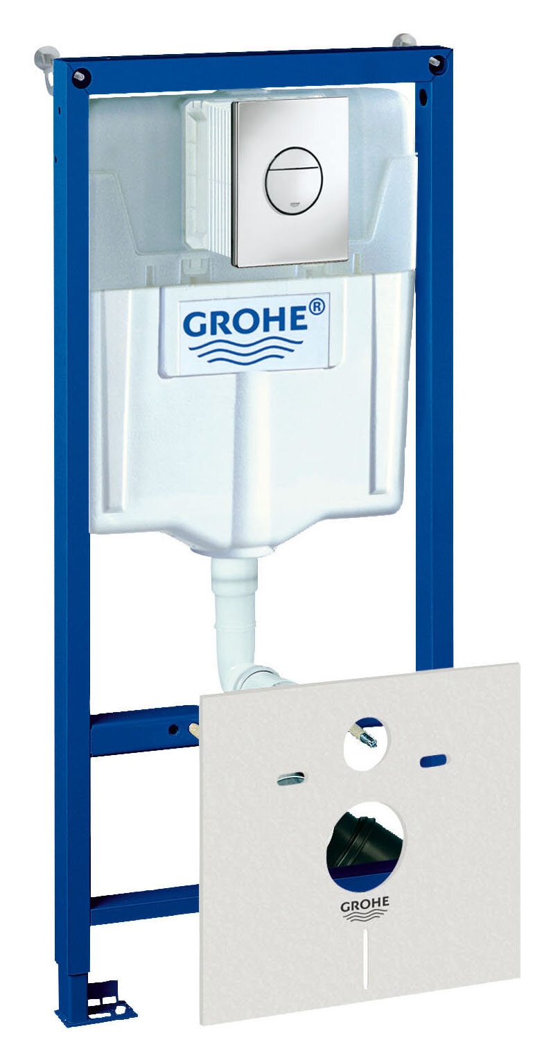 Grohe Инсталляция для унитаза Grohe Rapid SL 38813001 4 в 1 с кнопкой смыва