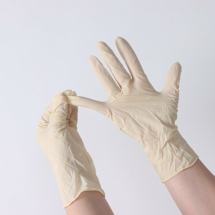 Латексные перчатки смотровые неопудренные, текстурированные, н/ст, размер XS - фотография № 2