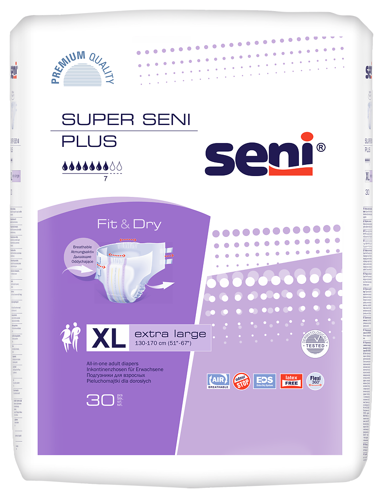 Seni Super Plus Extra Large    (130-170), 30 