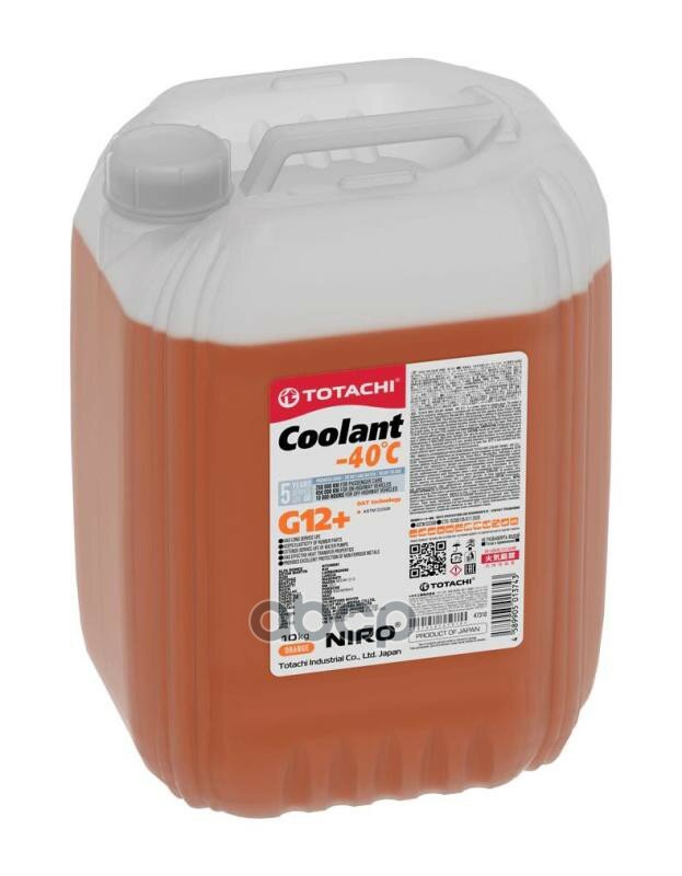 Охлаждающая Жидкость Totachi Niro Coolant Orange -40C G12+ 10Кг TOTACHI арт. 47310