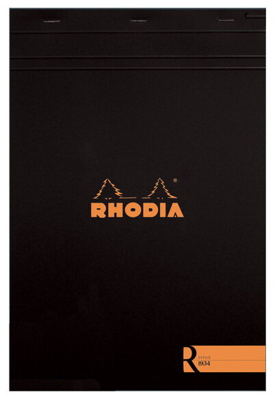 Clairefontaine Блокнот с перфорацией «Rhodia 16» формата А5, обложка черная, 90г/м2, 70л