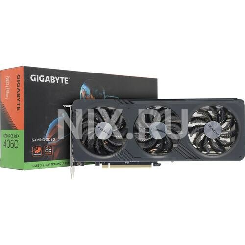 Видеокарта Gigabyte RTX4060 GAMING OC 8GB GDDR6 128-bit DPx2 HDMIx2 3FAN RTL