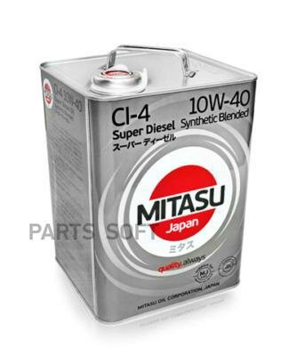 MITASU MJ2226 MITASU 10W40 6L масо моторное SUPER DIESEL CI-4 поусинт