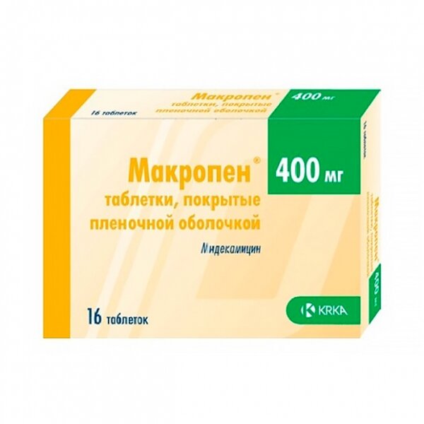 Макропен таб. п/о 400мг №16