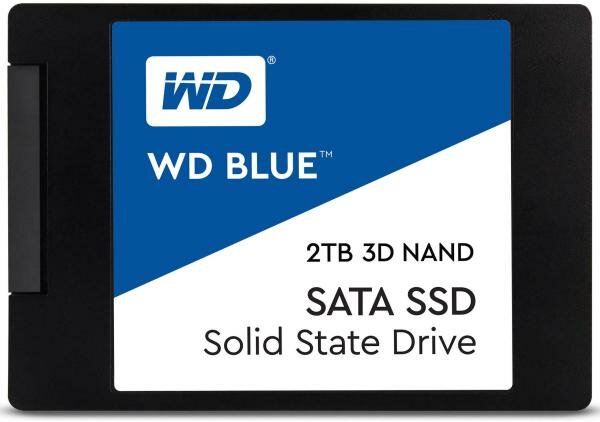 Твердотельный накопитель SSD 2.5 2 Tb Western Digital Blue Read 560Mb/s Write 530Mb/s 3D NAND TLC WDS200T2B0A