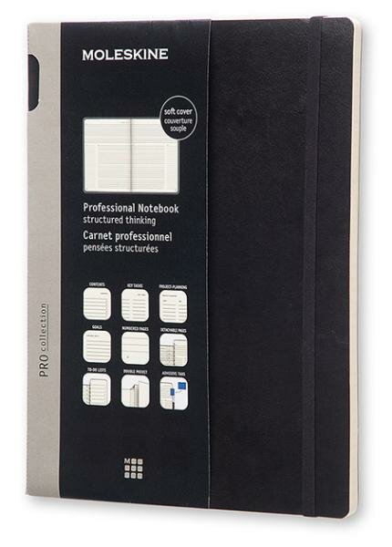 Блокнот Moleskine PROFESSIONAL SOFT PROPFNTB4SBK XLarge 190х250мм 192стр. мягкая обложка черный