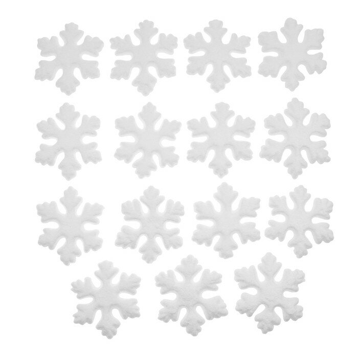 Основа для творчества и декорирования «Снежинка», набор 15 шт., размер 1 шт. — 7,2 × 2,8 см - фотография № 1