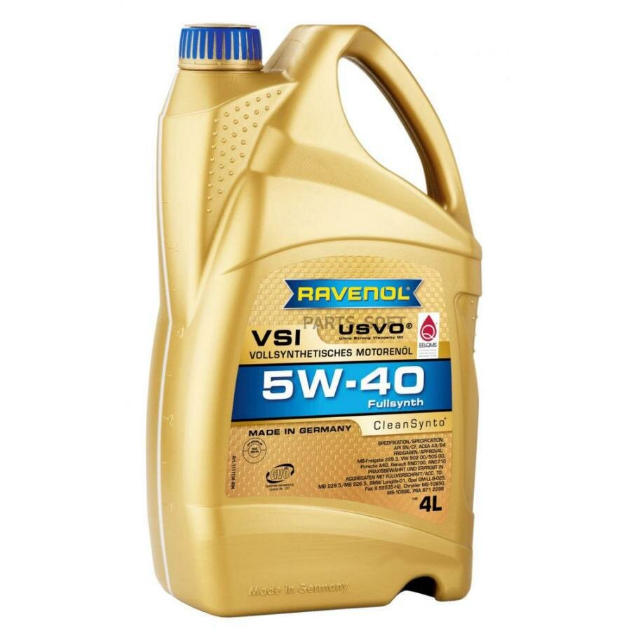 Моторное масло RAVENOL VSI 5W-40 4л. синтетическое [4014835723597] - фото №1