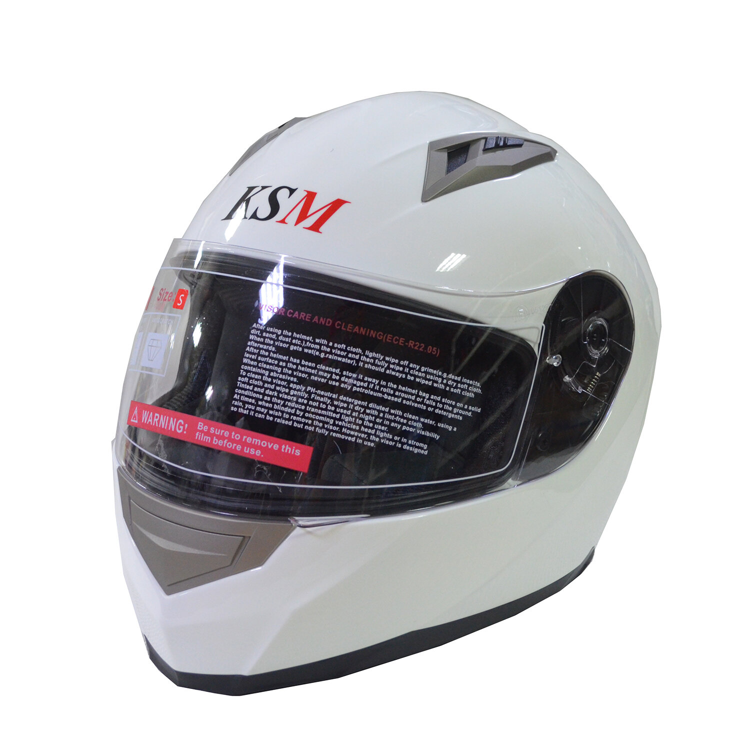 Шлем KSM Pro 829 интеграл белый глянцевый (M)