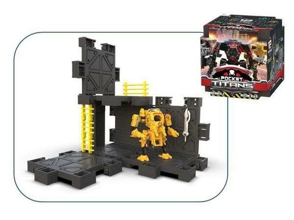 Конструктор EMCO Pocket Titans, пластмасса, размер блока 10,5х10,5х11 см. 12 видов Дисплей 12 шт.