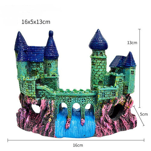 Декорация для аквариума Замок на реке 16*5*13 см