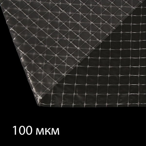 Плёнка полиэтиленовая, армированная леской, толщина 100 мкм, 10 x 2 м, УФ - фотография № 1